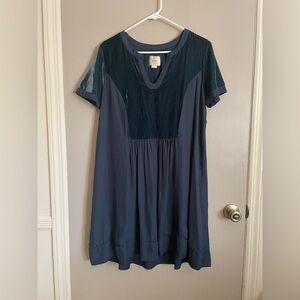 Maeve Teal and Navy Mini Dress